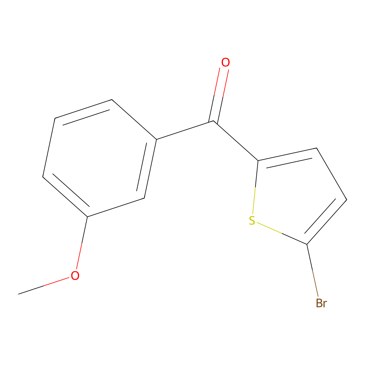 (5-Bromothiophen-2-YL)(3-methoxyphenyl)methanone molecular structure, CAS 1249181-52-9