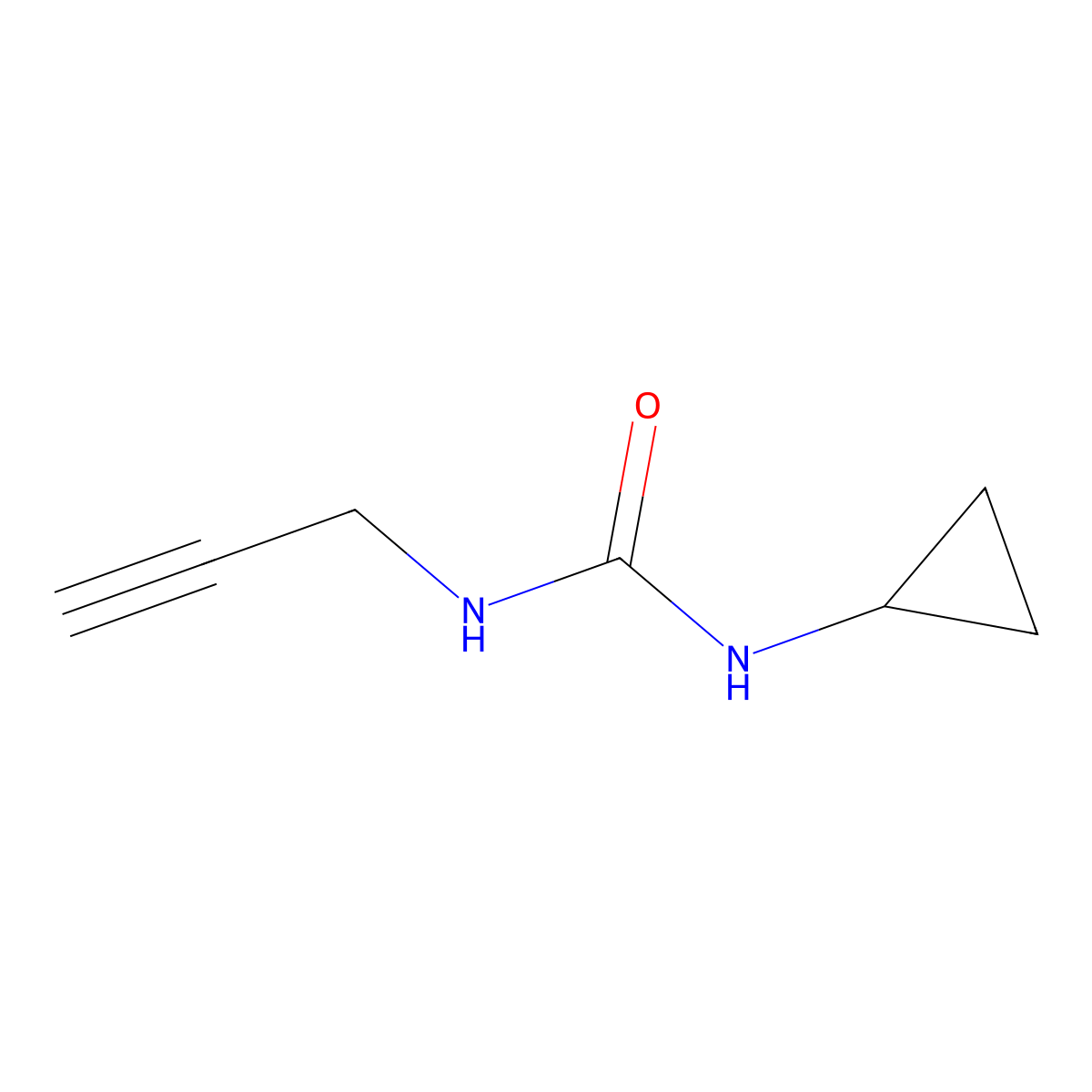 1-Cyclopropyl-3-(prop-2-yn-1-yl)urea molecular structure, CAS 1249183-21-8