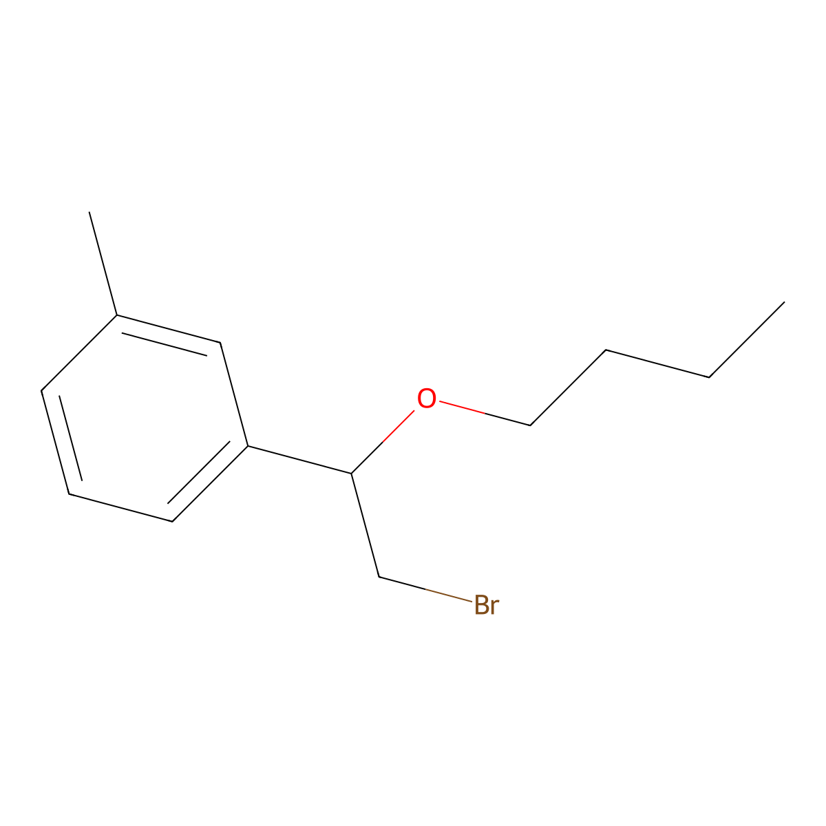 1-(2-Bromo-1-butoxyethyl)-3-methylbenzene molecular structure, CAS 1249183-87-6