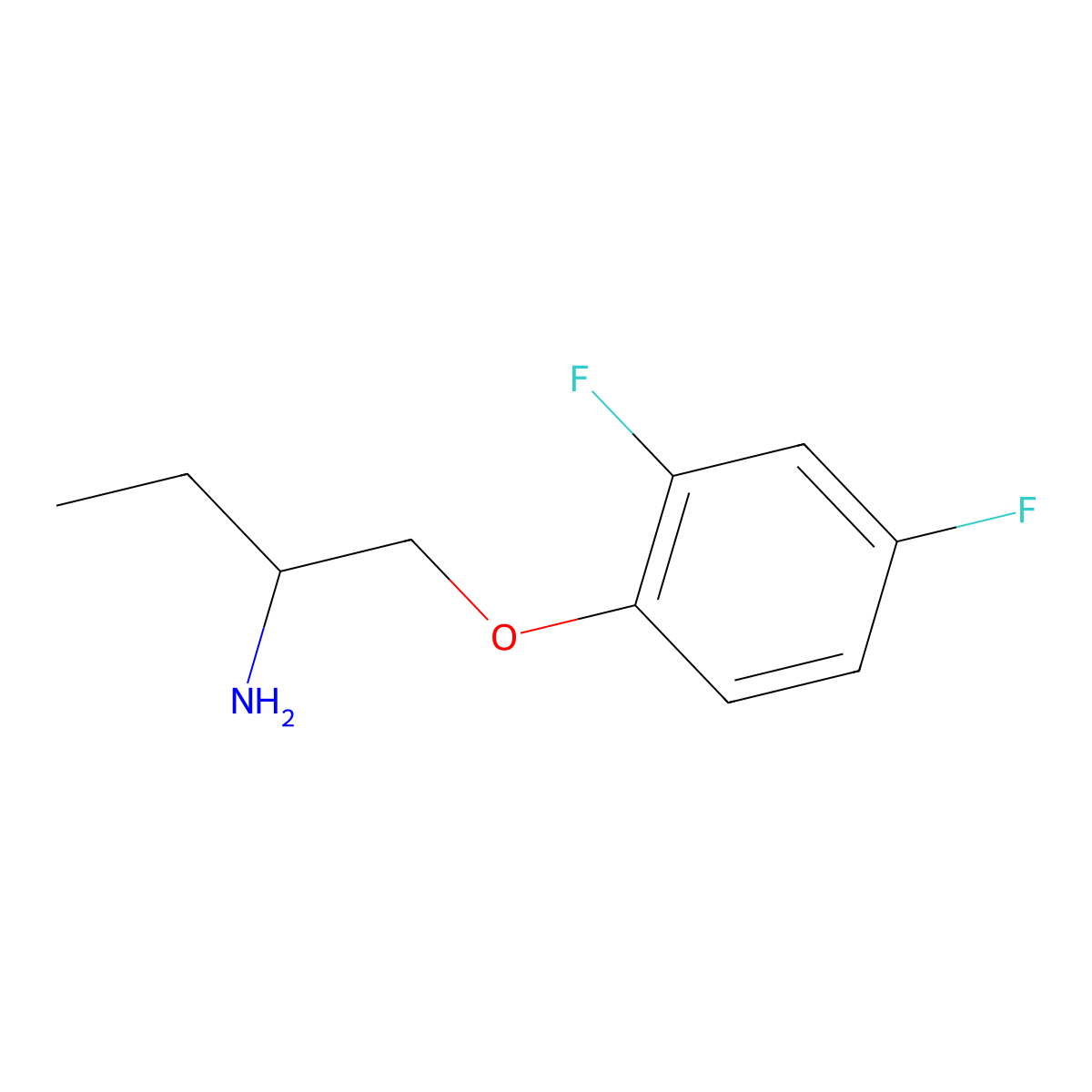 1-(2,4-Difluorophenoxy)butan-2-amine molecular structure, CAS 1249184-17-5