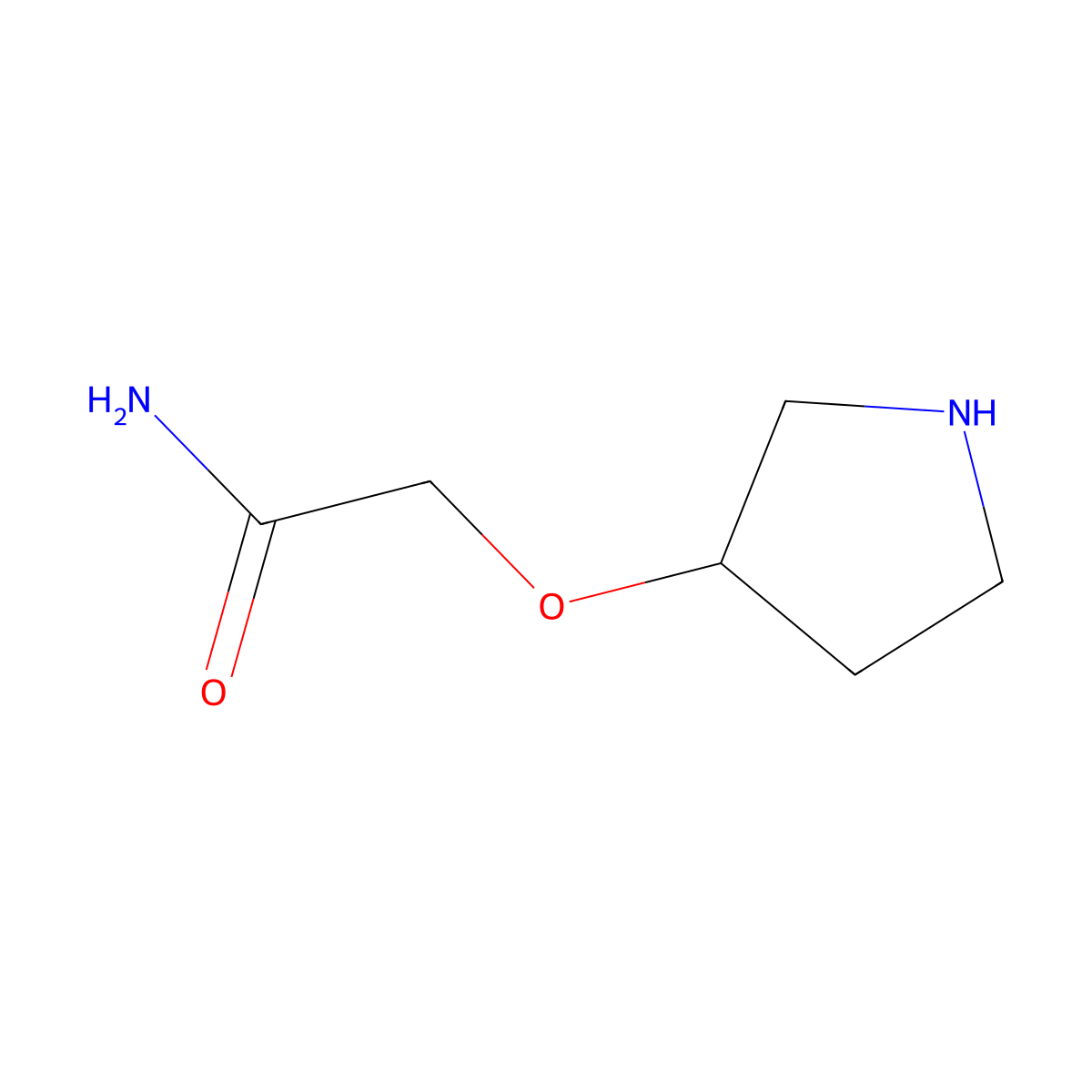 2-(Pyrrolidin-3-yloxy)acetamide molecular structure, CAS 1249185-54-3
