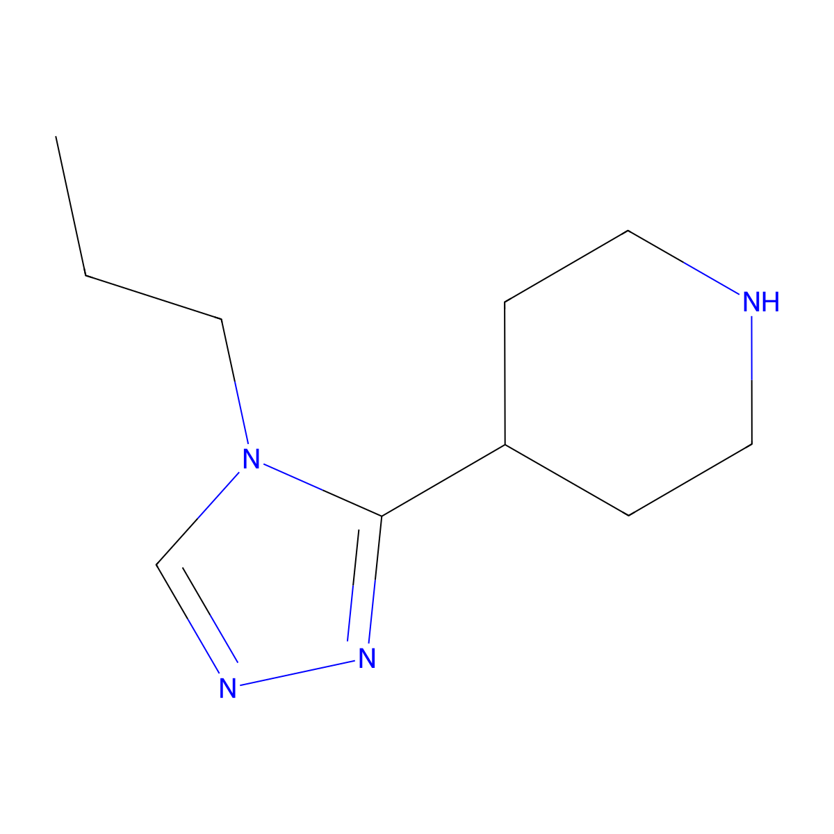 4-(4-propyl-4H-1,2,4-triazol-3-yl)piperidine molecular structure, CAS 1249186-95-5