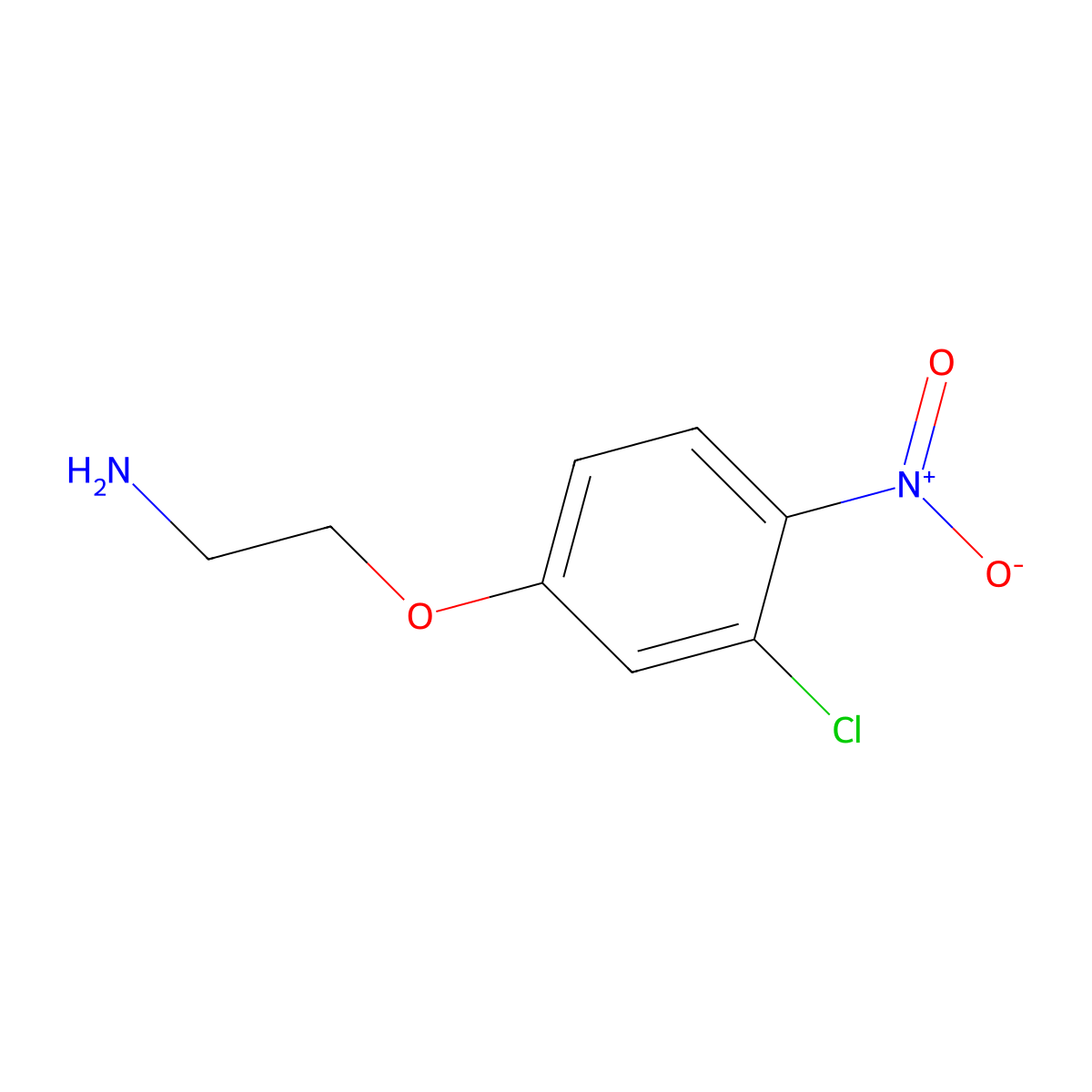 2-(3-Chloro-4-nitrophenoxy)ethan-1-amine molecular structure, CAS 1249187-43-6