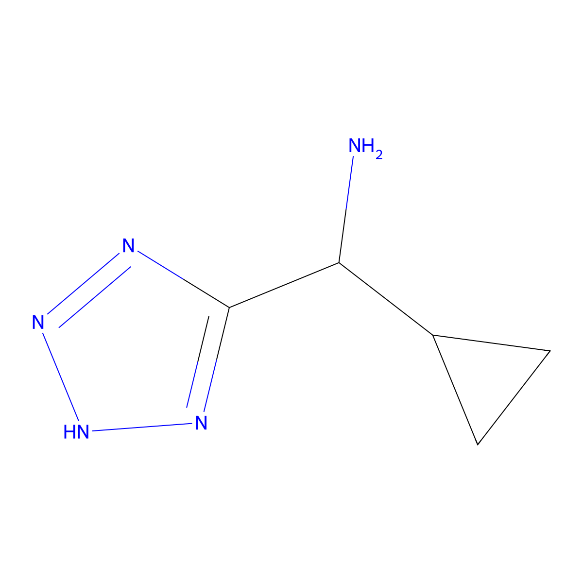 cyclopropyl(1H-1,2,3,4-tetrazol-5-yl)methanamine molecular structure, CAS 1249188-15-5