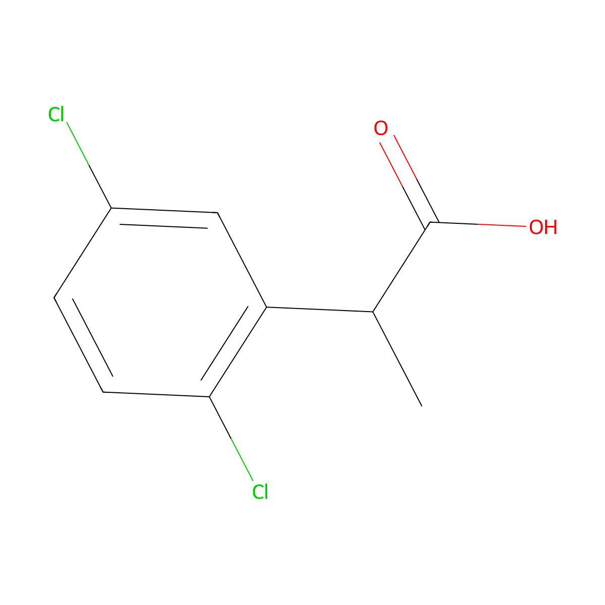 2-(2,5-Dichlorophenyl)propanoic acid molecular structure, CAS 1249190-68-8
