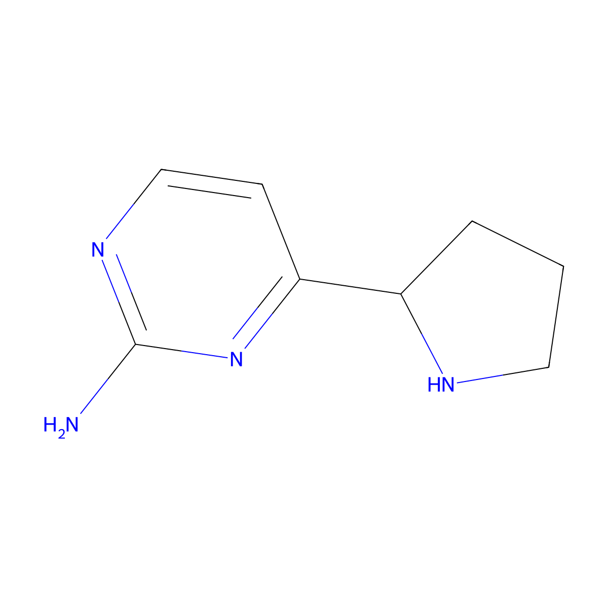 4-Pyrrolidin-2-YL-pyrimidin-2-ylamine molecular structure, CAS 1249198-23-9