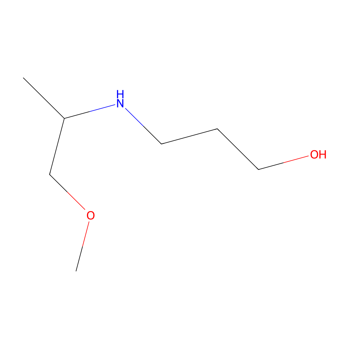 3-[(1-Methoxypropan-2-yl)amino]propan-1-ol molecular structure, CAS 1249198-45-5