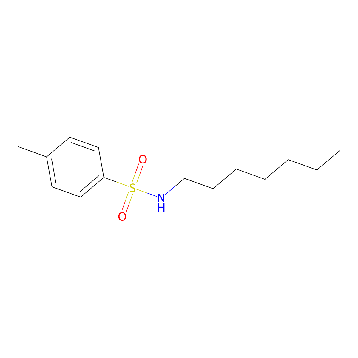 N-heptyl-4-methylbenzenesulfonamide molecular structure, CAS 124920-13-4