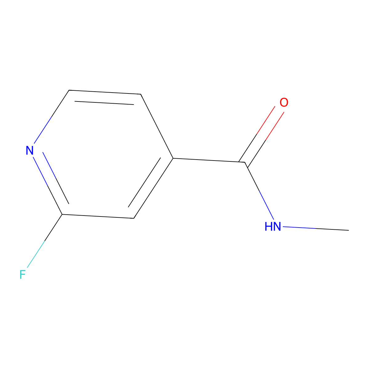 2-fluoro-N-methylpyridine-4-carboxamide molecular structure, CAS 1249200-26-7