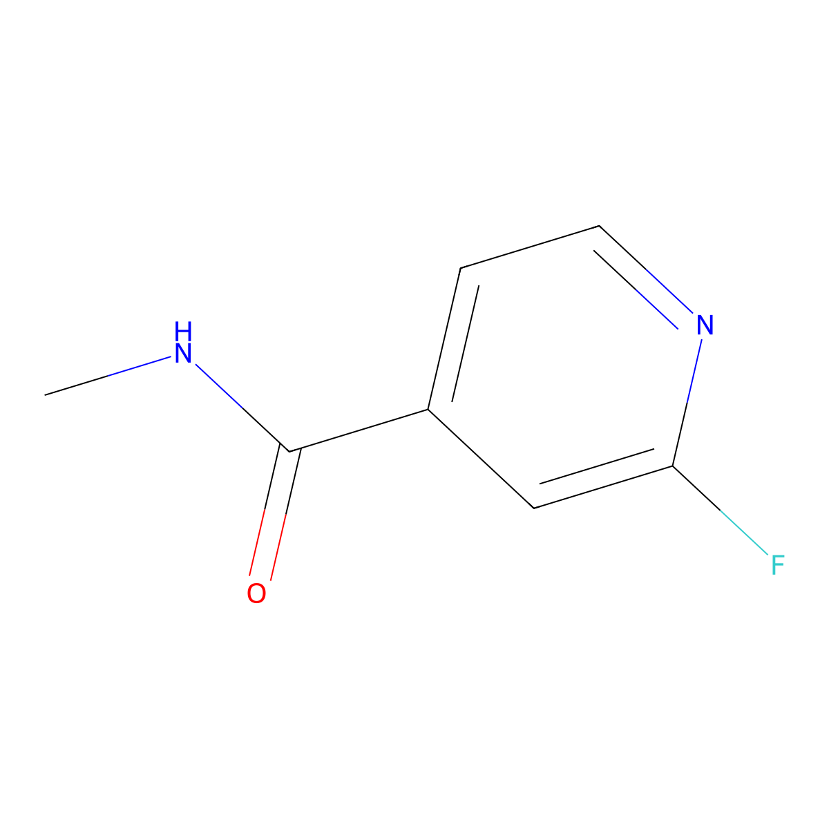 2-fluoro-N-methylpyridine-4-carboxamide molecular structure, CAS 1249200-26-7