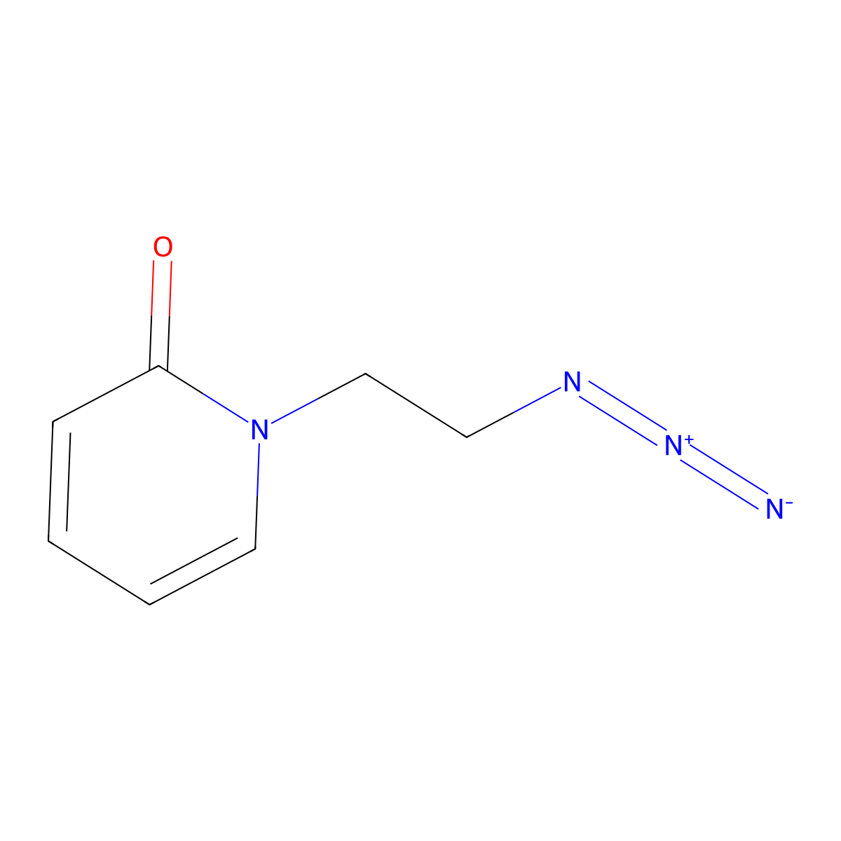 1-(2-Azidoethyl)-1,2-dihydropyridin-2-one molecular structure, CAS 1249203-09-5