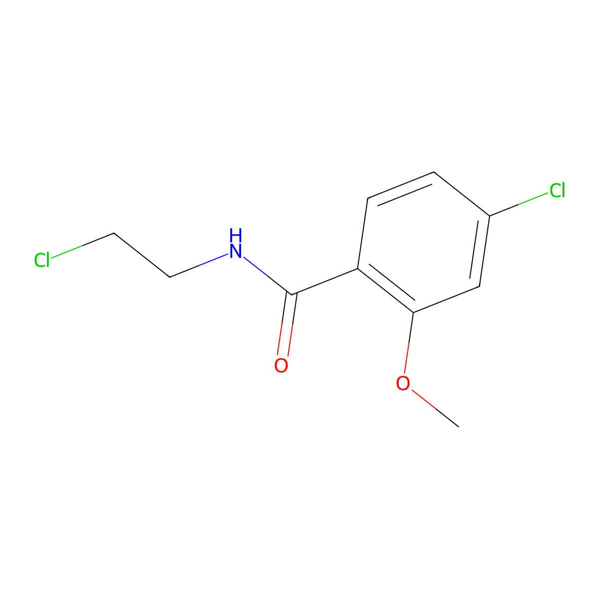 4-chloro-N-(2-chloroethyl)-2-methoxybenzamide molecular structure, CAS 1249205-25-1