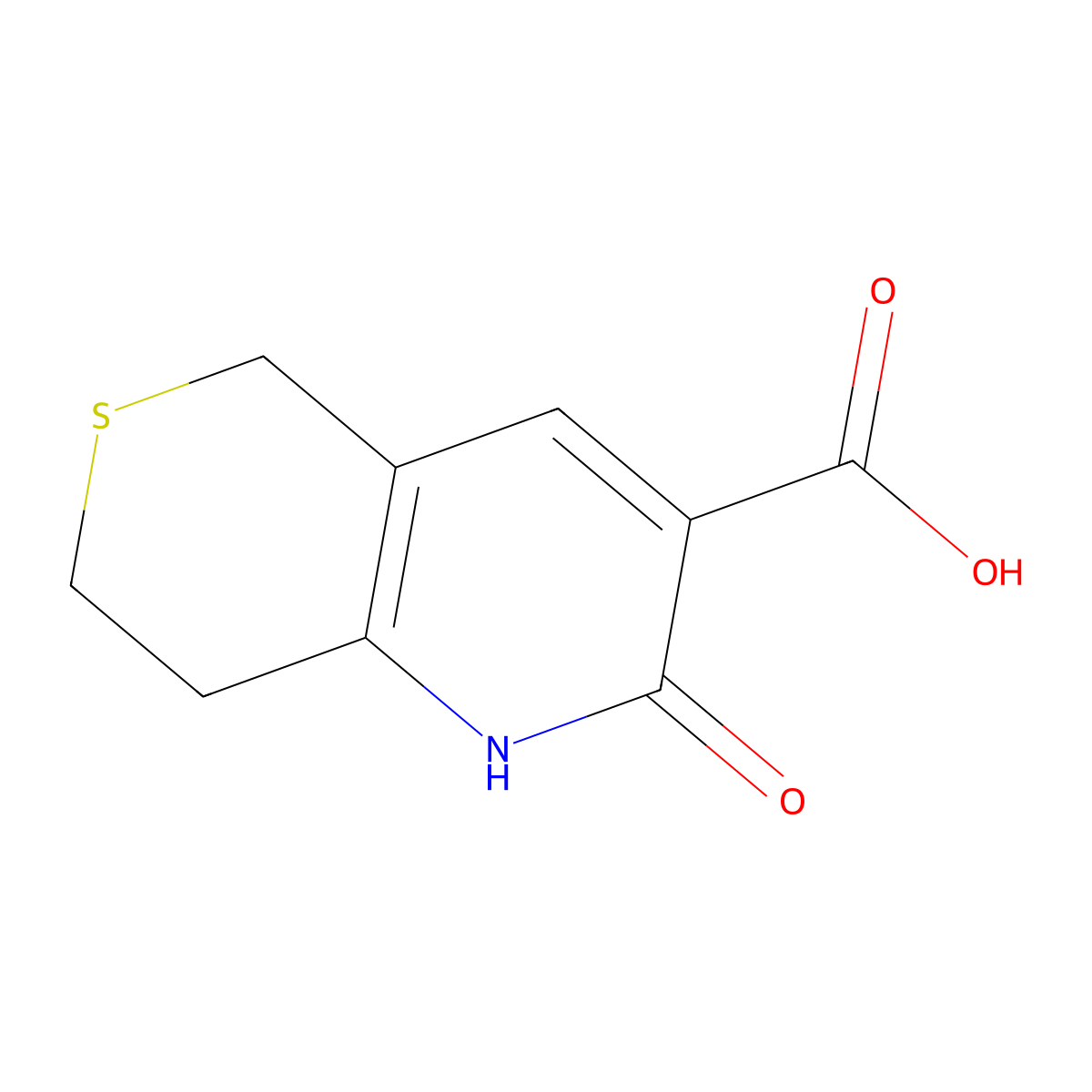 2-Oxo-2,5,7,8-tetrahydro-1H-thiopyrano[4,3-b]pyridine-3-carboxylic acid molecular structure, CAS 1249206-77-6