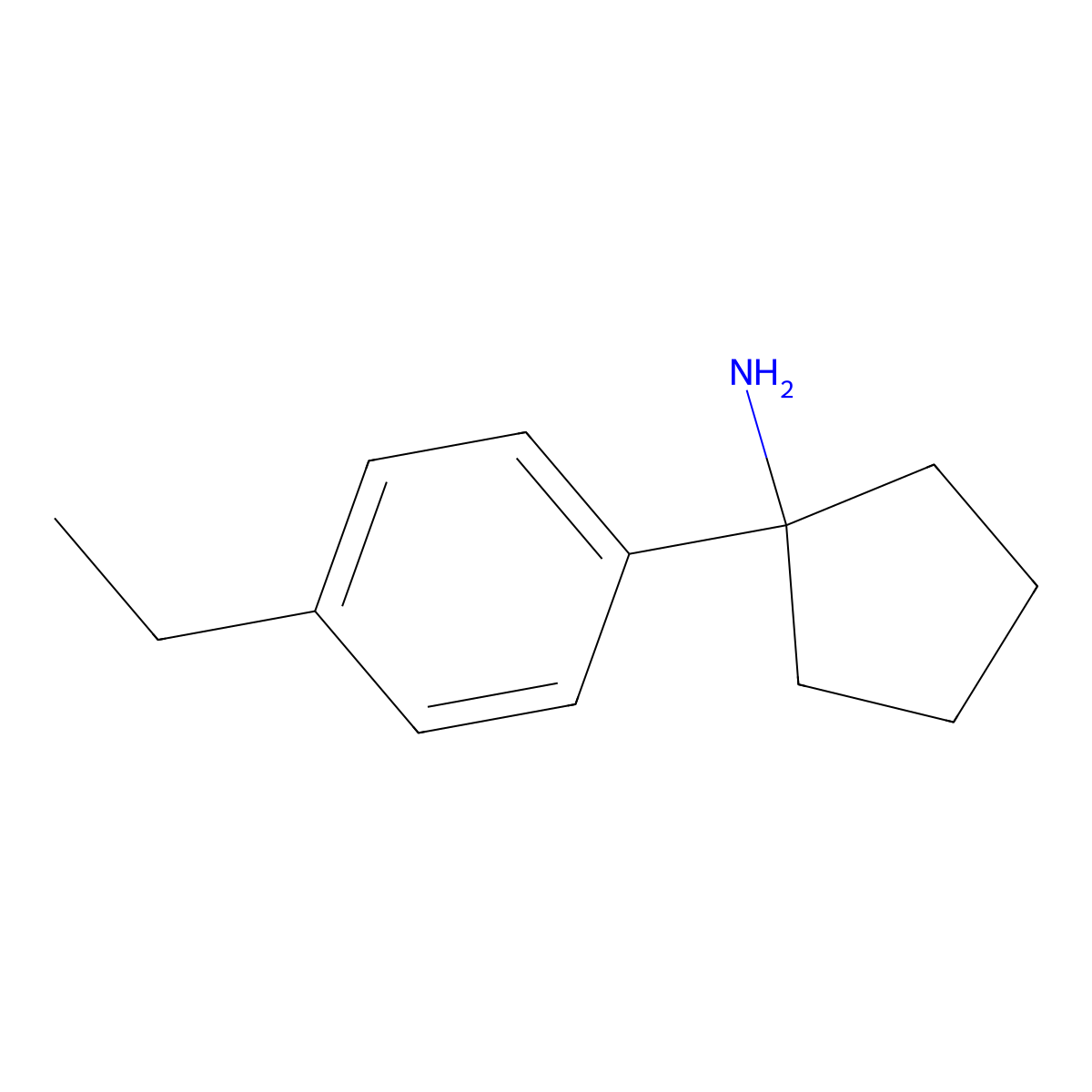 1-(4-Ethylphenyl)cyclopentan-1-amine molecular structure, CAS 1249207-73-5