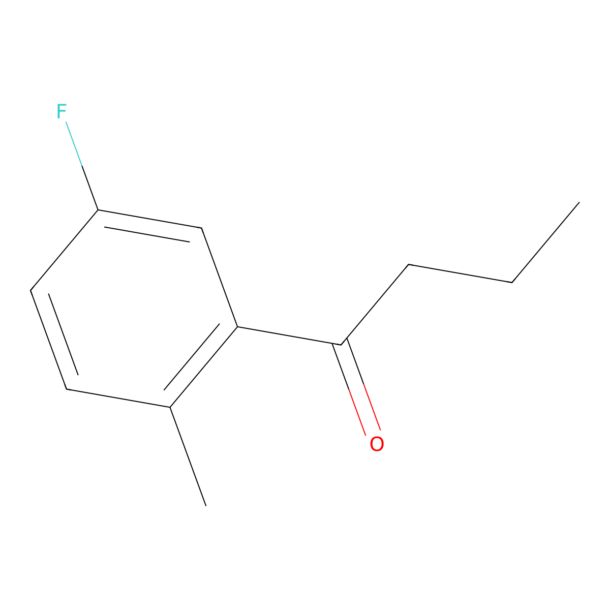 3'-Fluoro-6'-methylbutyrophenone molecular structure, CAS 1249210-99-8