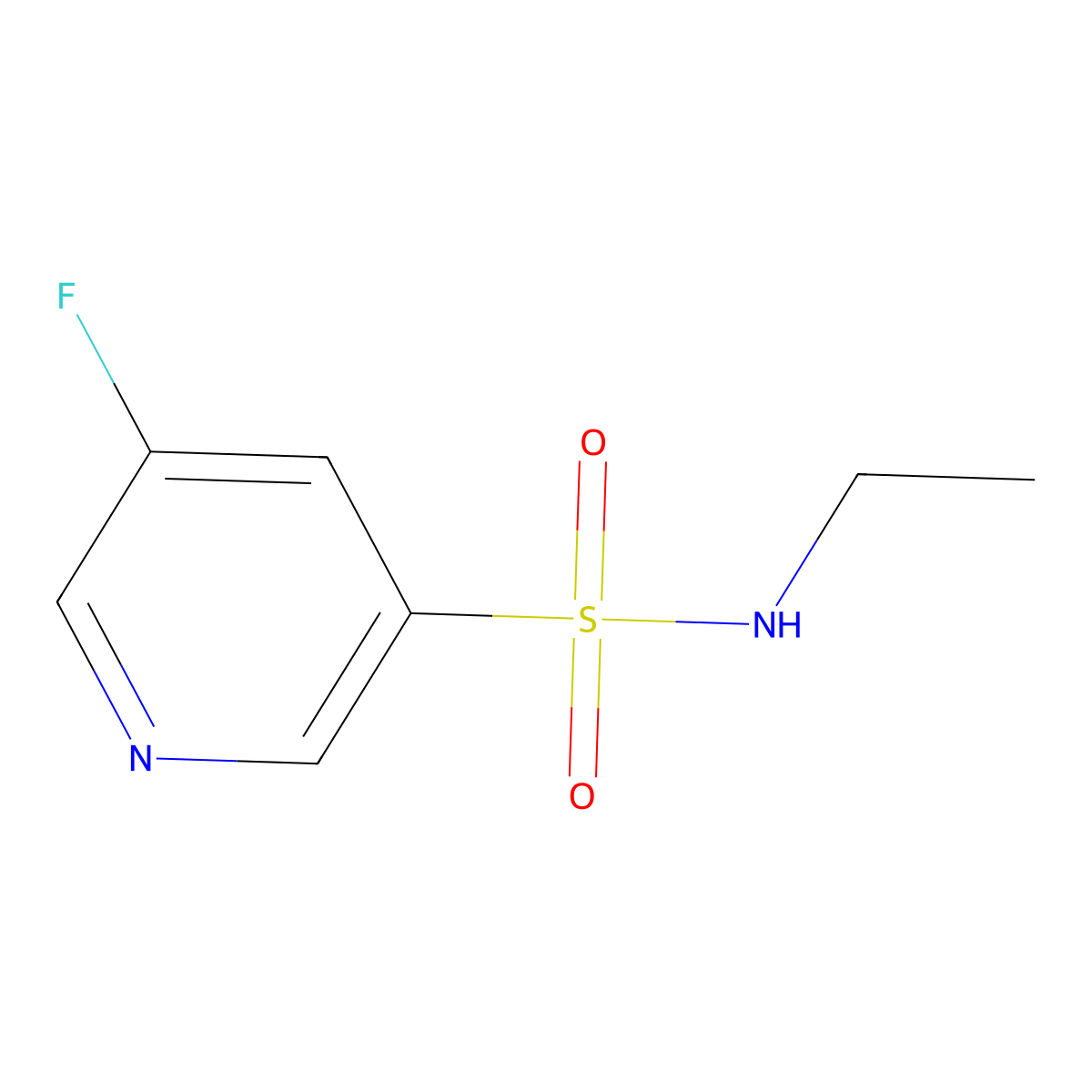 N-ethyl-5-fluoropyridine-3-sulfonamide molecular structure, CAS 1249211-83-3