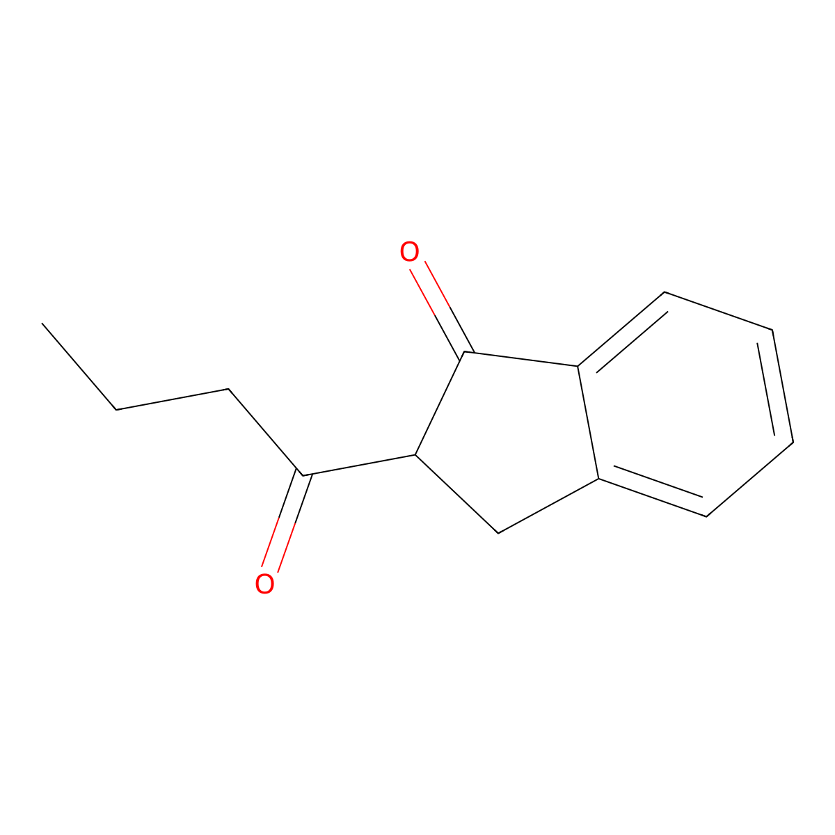 2-Butanoyl-2,3-dihydro-1H-inden-1-one molecular structure, CAS 1249215-72-2