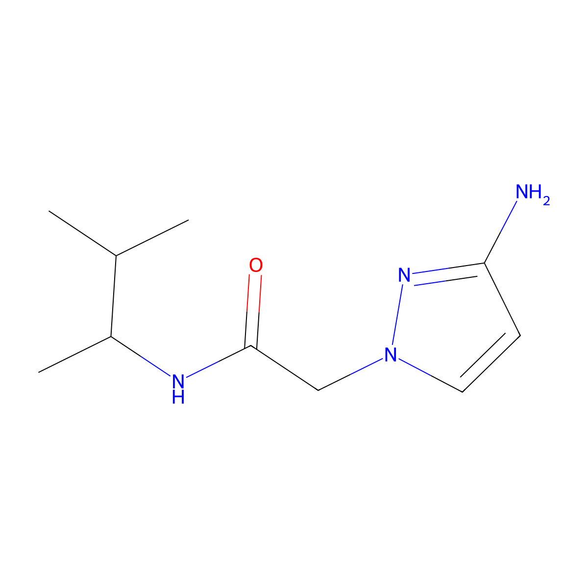 2-(3-Amino-1h-pyrazol-1-yl)-N-(3-methylbutan-2-yl)acetamide molecular structure, CAS 1249217-47-7