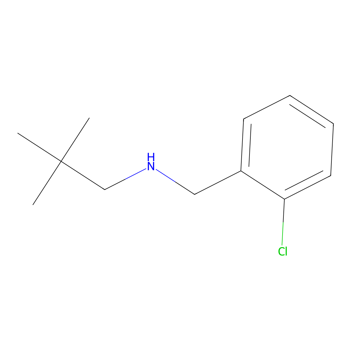 [(2-Chlorophenyl)methyl](2,2-dimethylpropyl)amine molecular structure, CAS 1249222-26-1