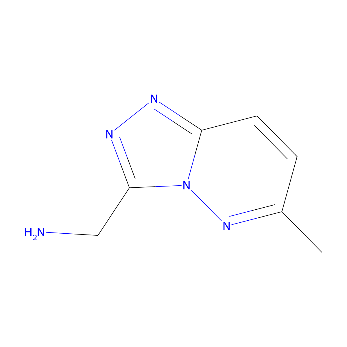 (6-Methyl-[1,2,4]triazolo[4,3-b]pyridazin-3-yl)methanamine molecular structure, CAS 1249222-34-1