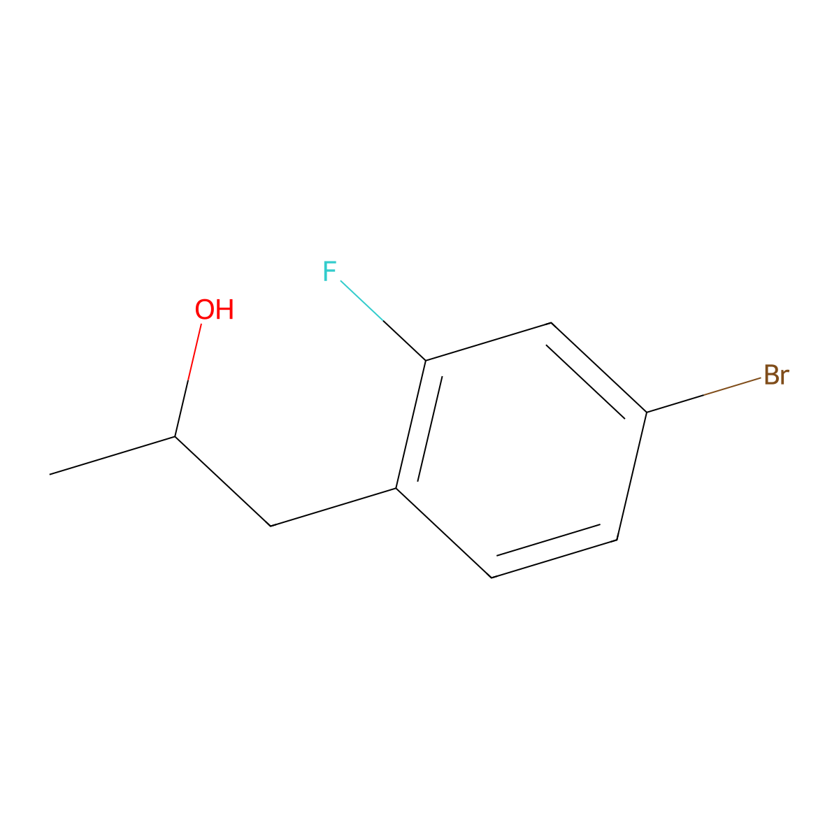 1-(4-Bromo-2-fluorophenyl)propan-2-ol molecular structure, CAS 1249223-07-1