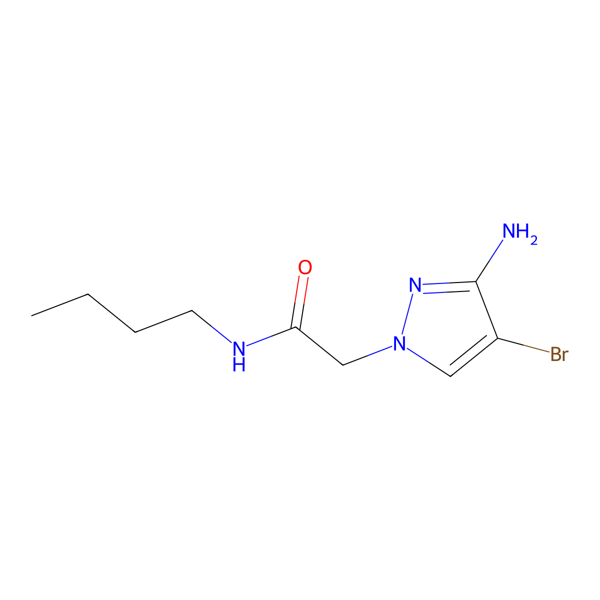 2-(3-Amino-4-bromo-1h-pyrazol-1-yl)-N-butylacetamide molecular structure, CAS 1249223-96-8