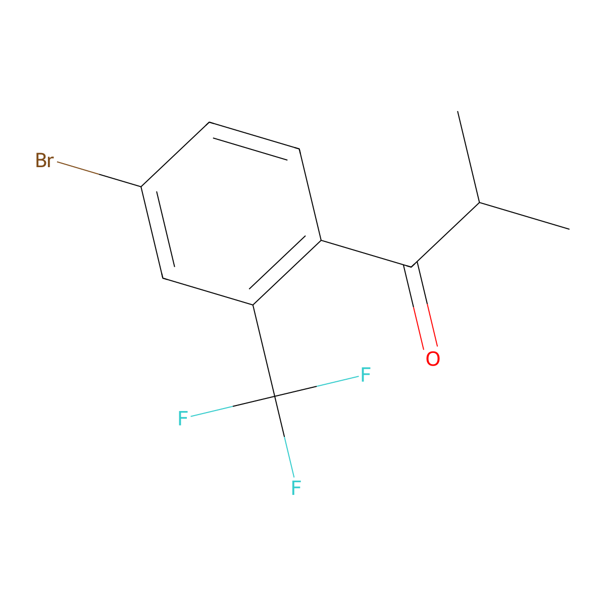 1-(4-Bromo-2-(trifluoromethyl)phenyl)-2-methylpropan-1-one molecular structure, CAS 1249227-49-3