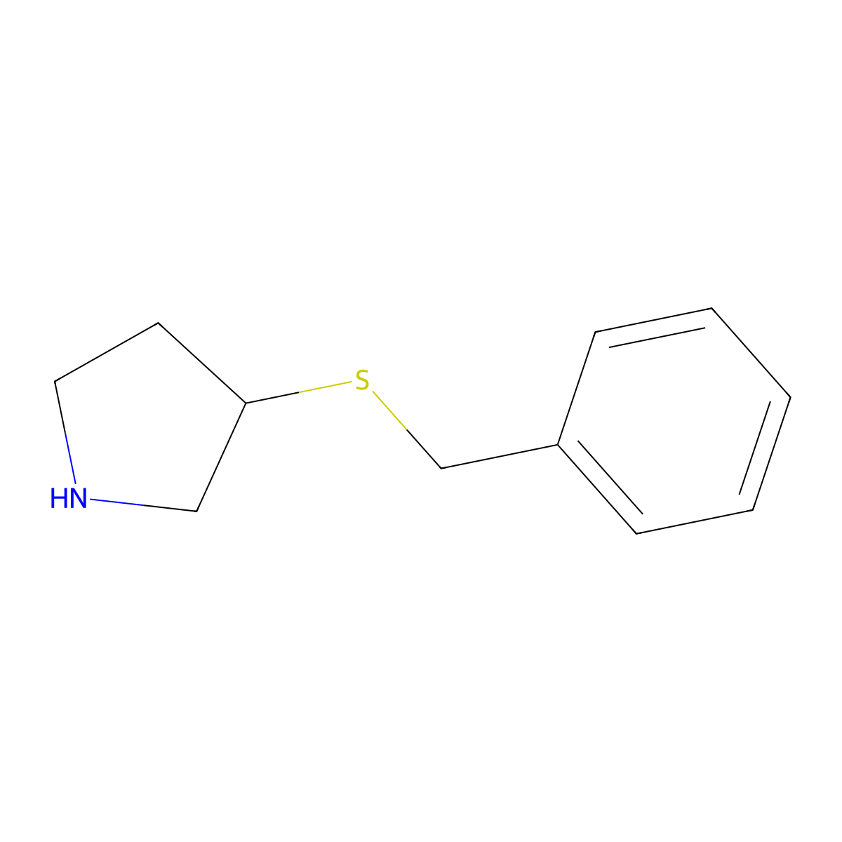 3-(Benzylsulfanyl)pyrrolidine molecular structure, CAS 1249230-24-7