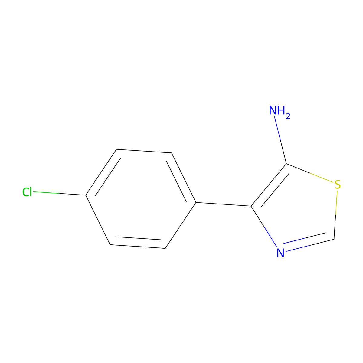 4-(4-Chlorophenyl)-1,3-thiazol-5-amine molecular structure, CAS 1249232-71-0