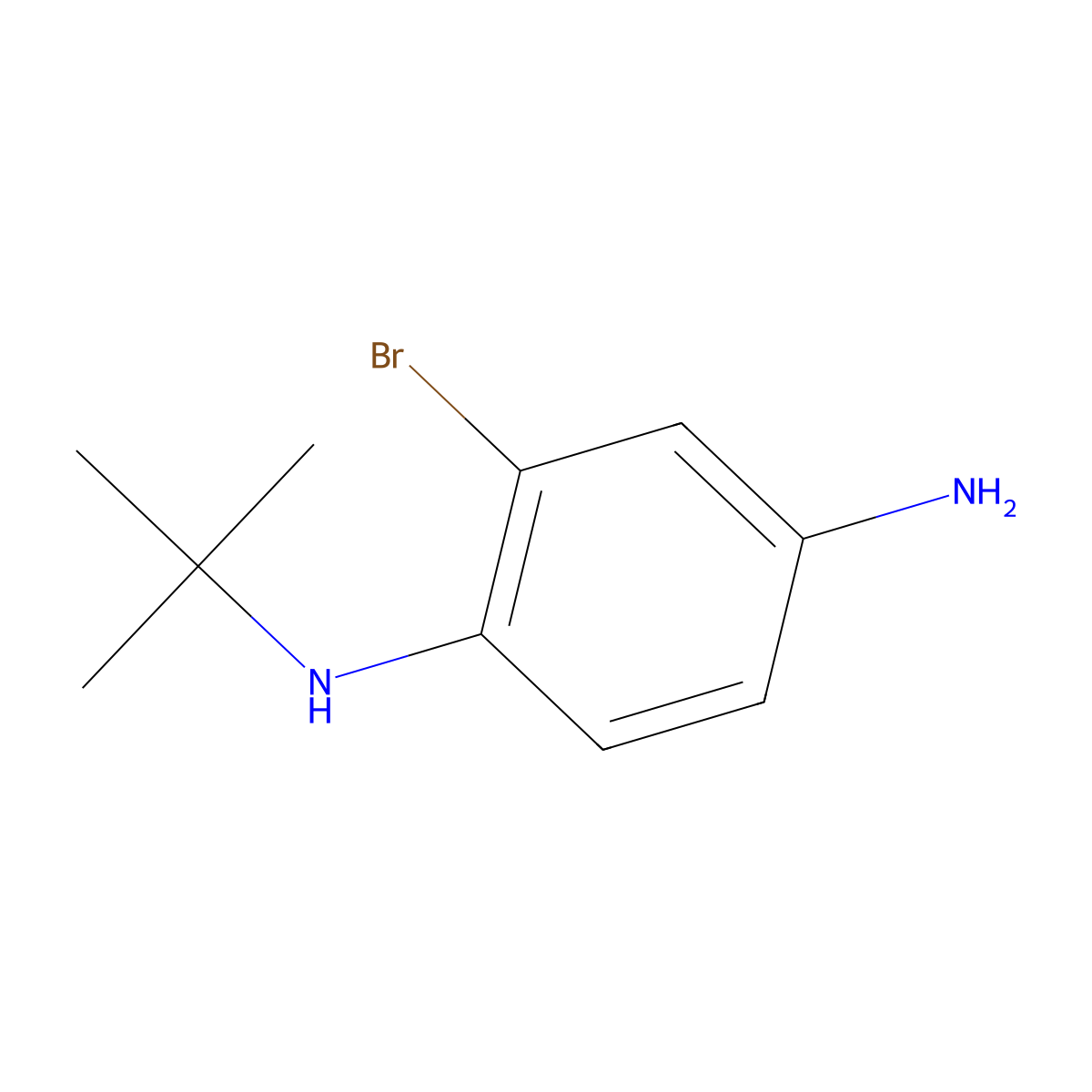 2-bromo-1-N-tert-butylbenzene-1,4-diamine molecular structure, CAS 1249234-21-6