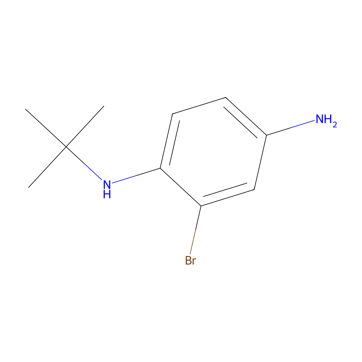 2-bromo-1-N-tert-butylbenzene-1,4-diamine molecular structure, CAS 1249234-21-6