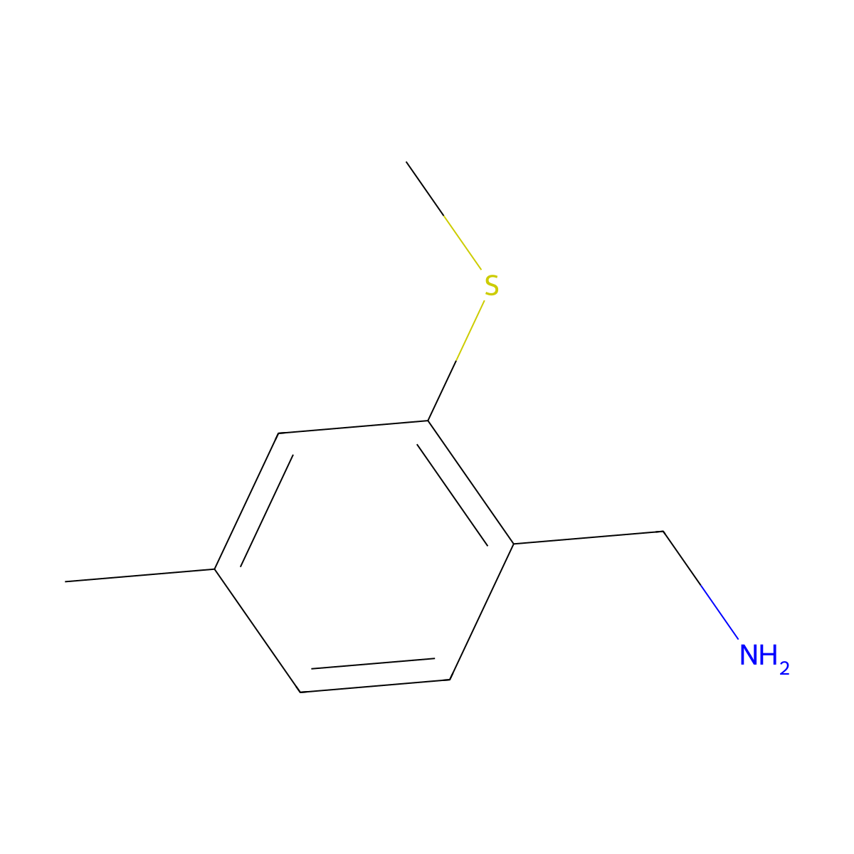 [4-Methyl-2-(methylsulfanyl)phenyl]methanamine molecular structure, CAS 1249234-36-3