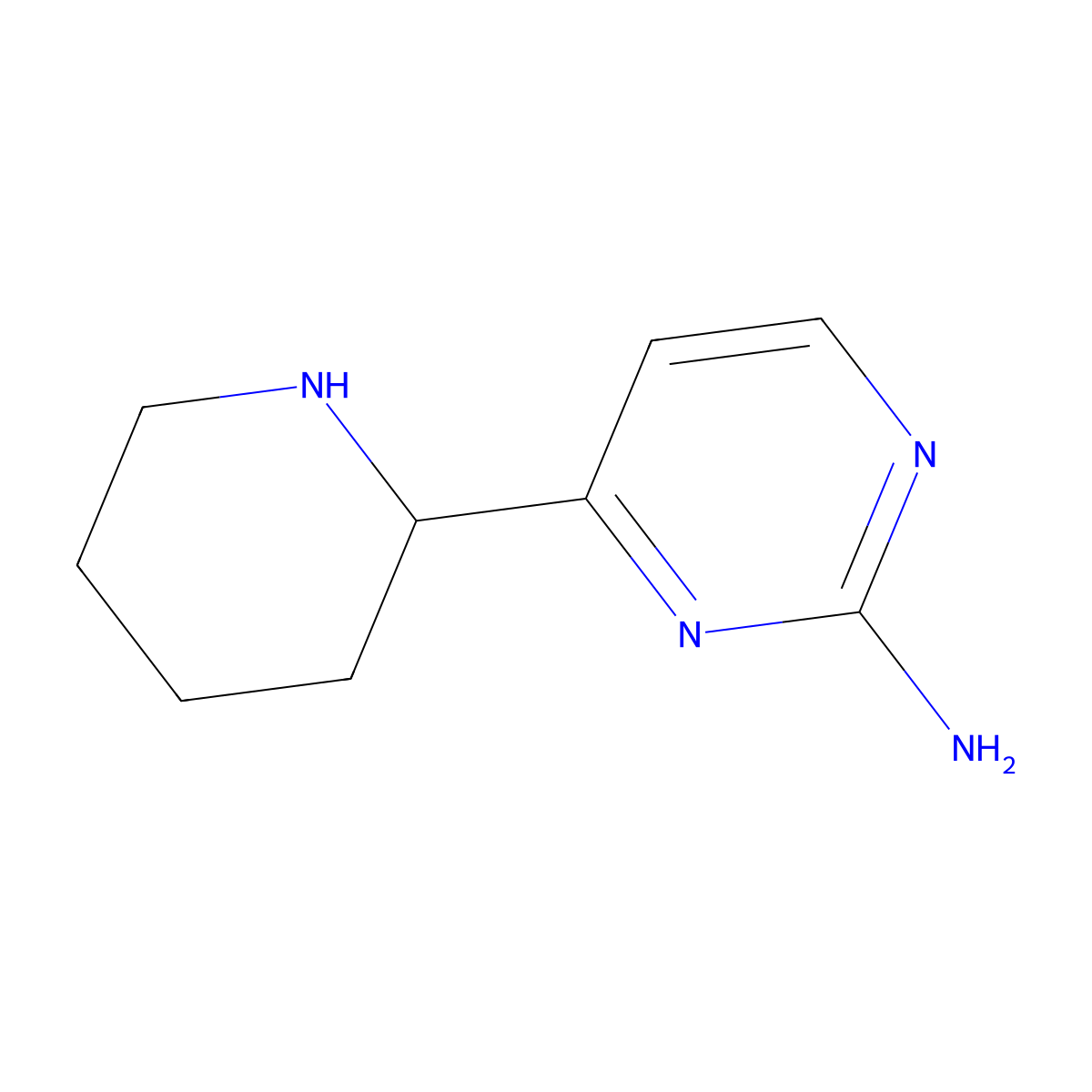 4-(Piperidin-2-YL)pyrimidin-2-amine molecular structure, CAS 1249234-64-7