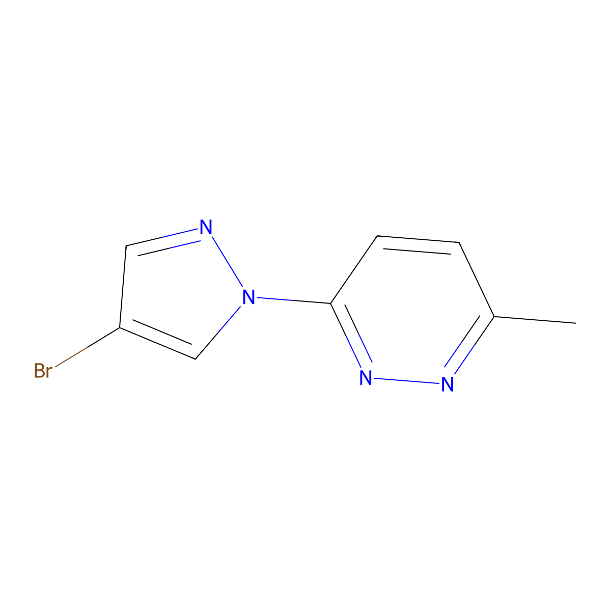 3-(4-Bromo-1h-pyrazol-1-yl)-6-methylpyridazine molecular structure, CAS 1249235-98-0