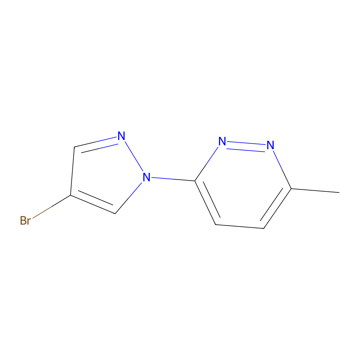 3-(4-Bromo-1h-pyrazol-1-yl)-6-methylpyridazine molecular structure, CAS 1249235-98-0