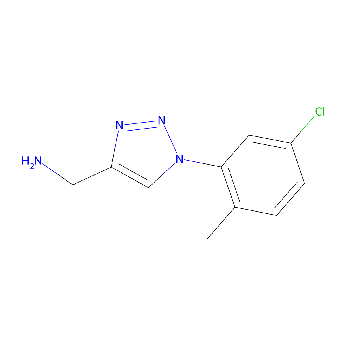 [1-(5-chloro-2-methylphenyl)-1H-1,2,3-triazol-4-yl]methanamine molecular structure, CAS 1249237-41-9