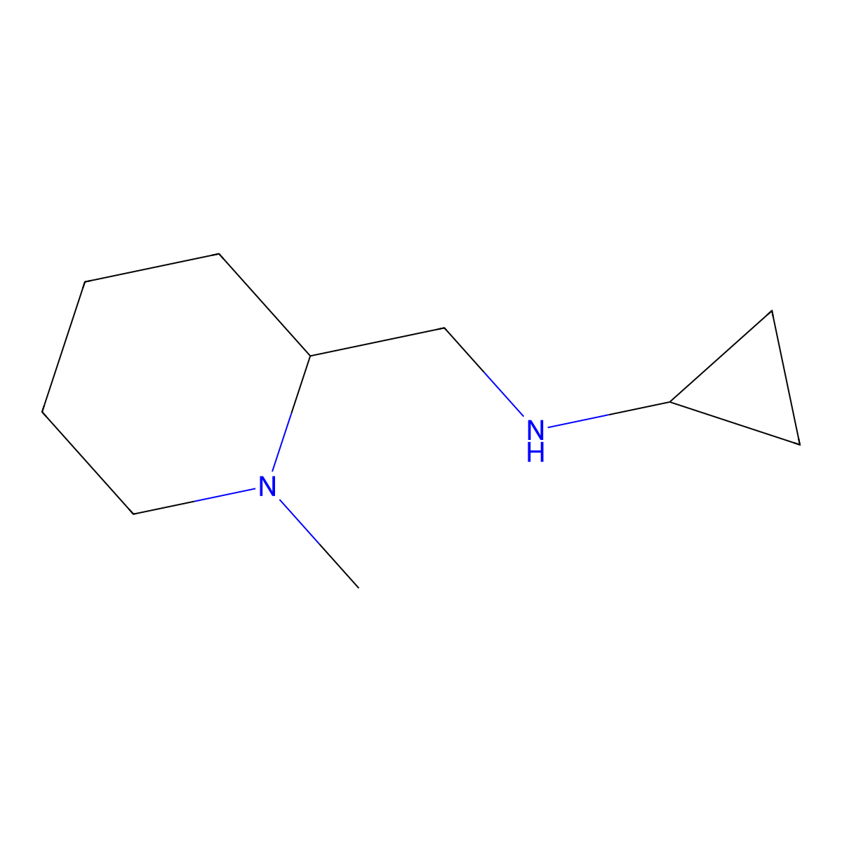 N-((1-Methylpiperidin-2-yl)methyl)cyclopropanamine molecular structure, CAS 1249240-38-7