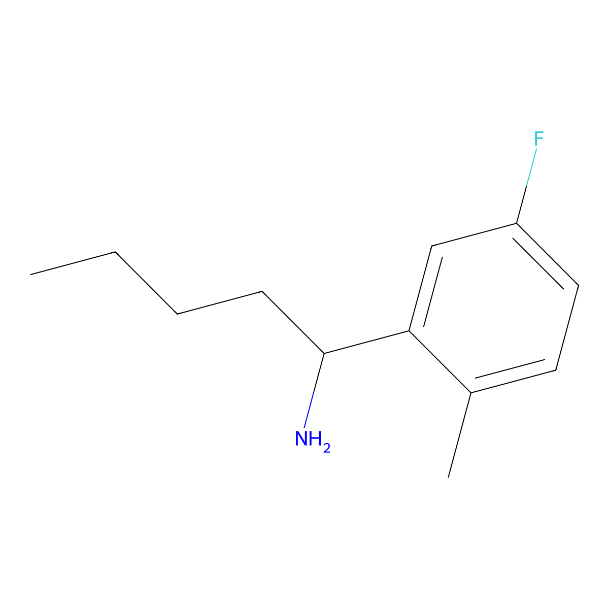 1-(5-Fluoro-2-methylphenyl)pentan-1-amine molecular structure, CAS 1249241-16-4