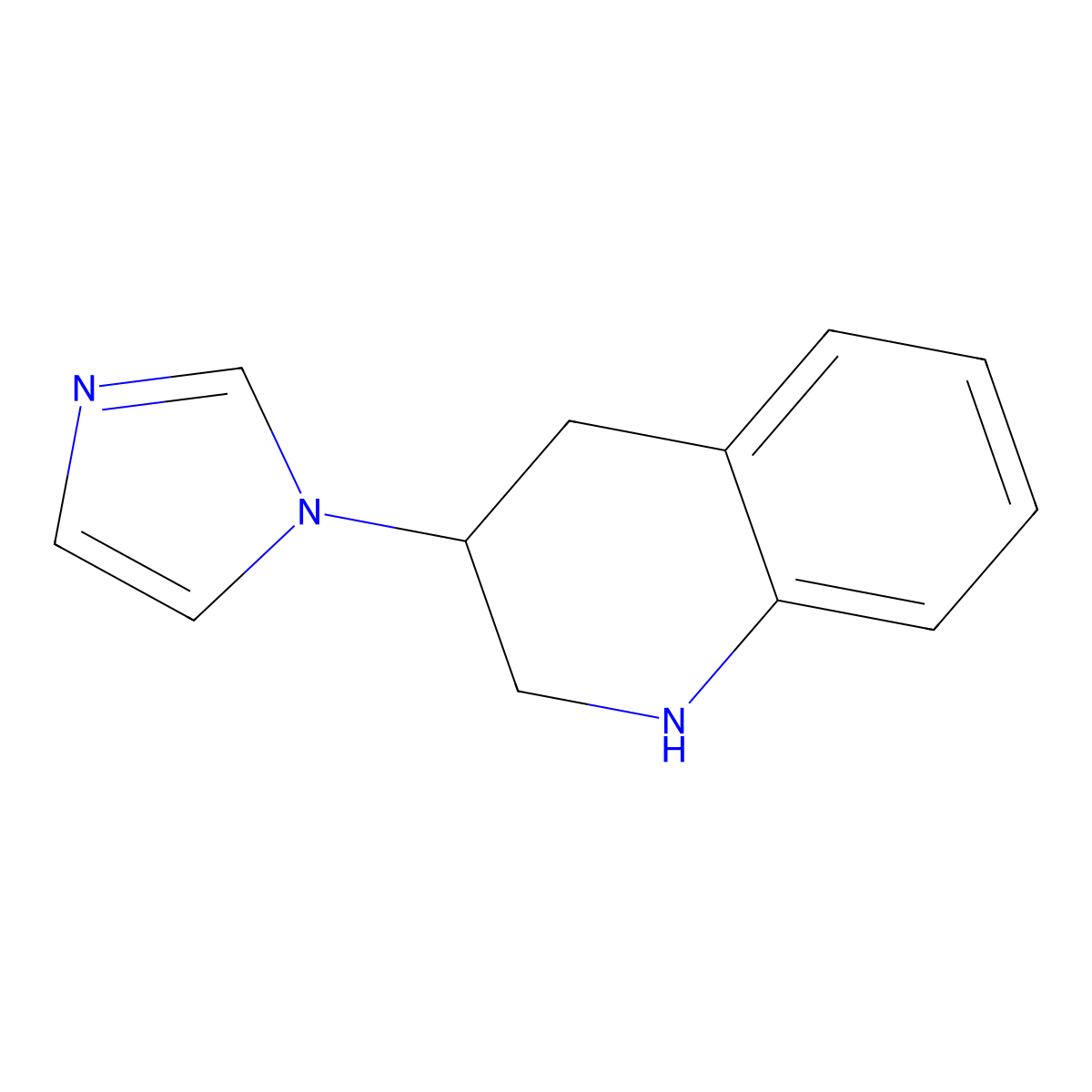 3-(1H-imidazol-1-yl)-1,2,3,4-tetrahydroquinoline molecular structure, CAS 1249241-34-6