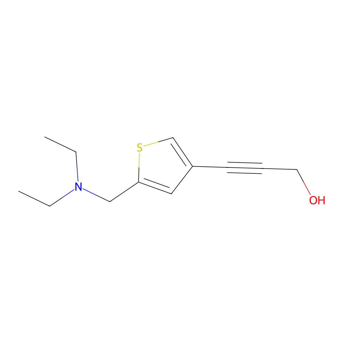 3-(5-((Diethylamino)methyl)thiophen-3-yl)prop-2-yn-1-ol molecular structure, CAS 1249244-40-3