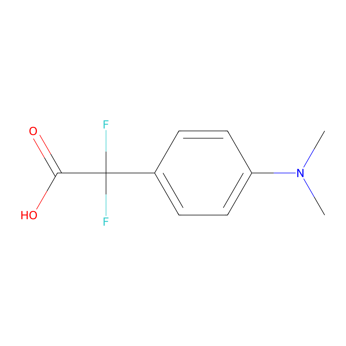 2-[4-(Dimethylamino)phenyl]-2,2-difluoroacetic acid molecular structure, CAS 1249245-53-1