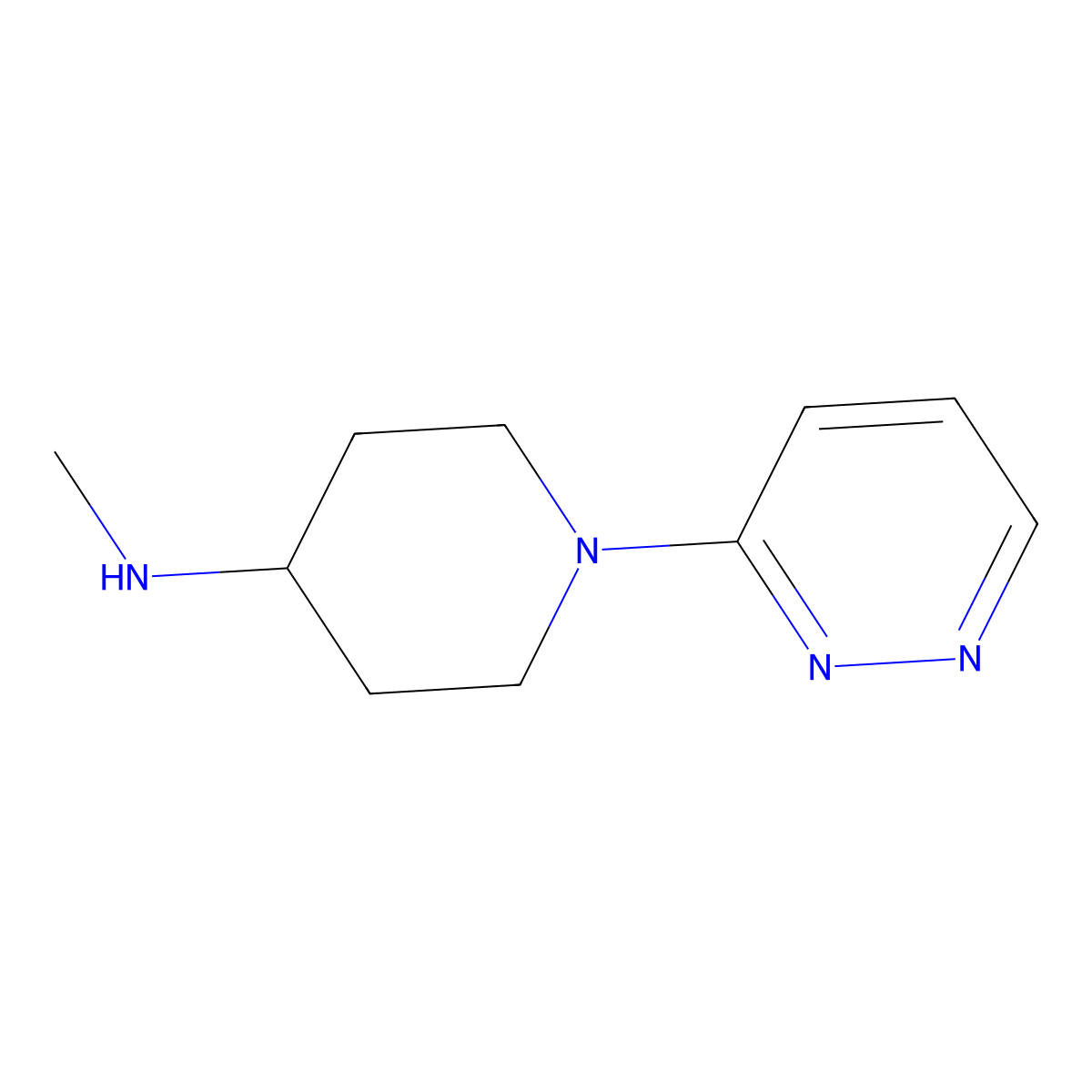 N-methyl-1-(pyridazin-3-yl)piperidin-4-amine molecular structure, CAS 1249245-65-5