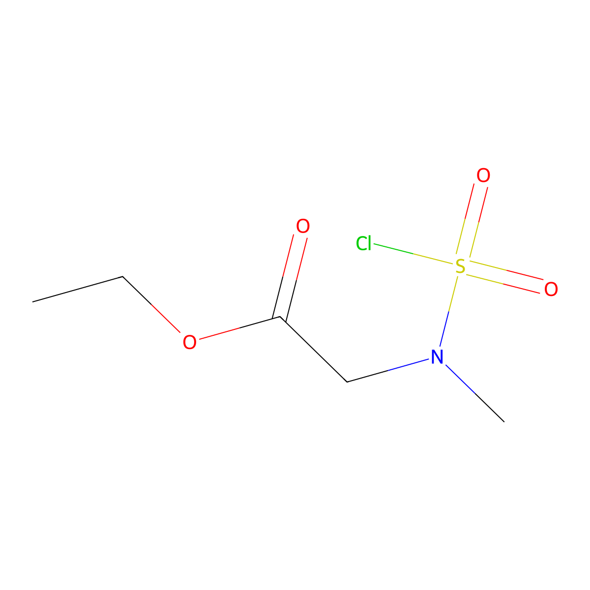 Ethyl 2-[(chlorosulfonyl)(methyl)amino]acetate molecular structure, CAS 1249246-15-8