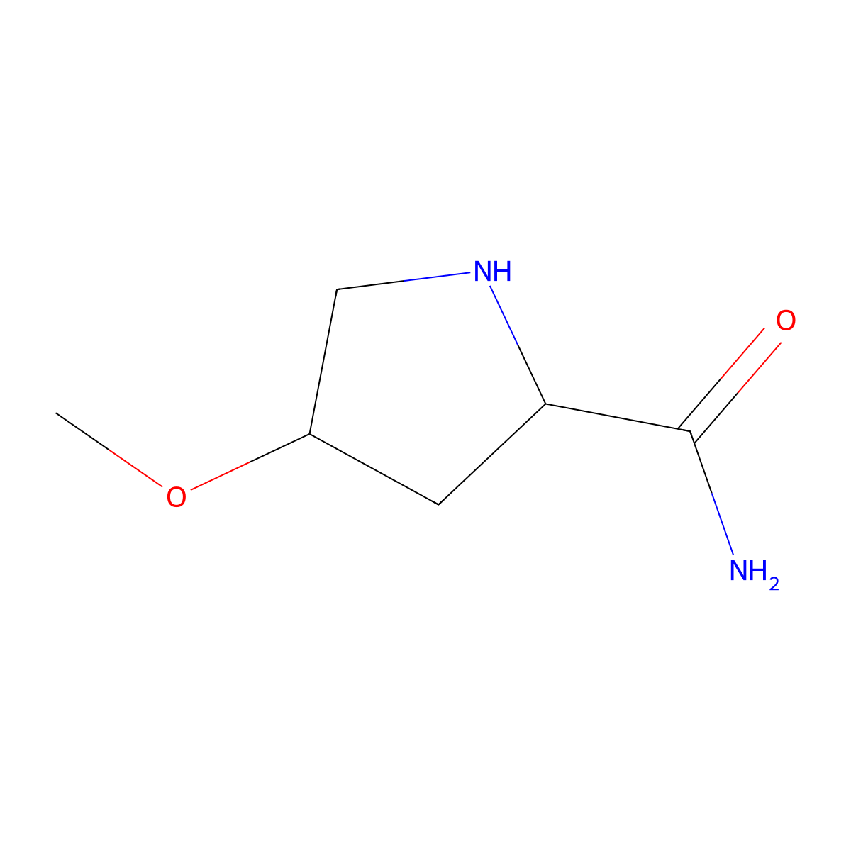 4-Methoxypyrrolidine-2-carboxamide molecular structure, CAS 1249248-31-4