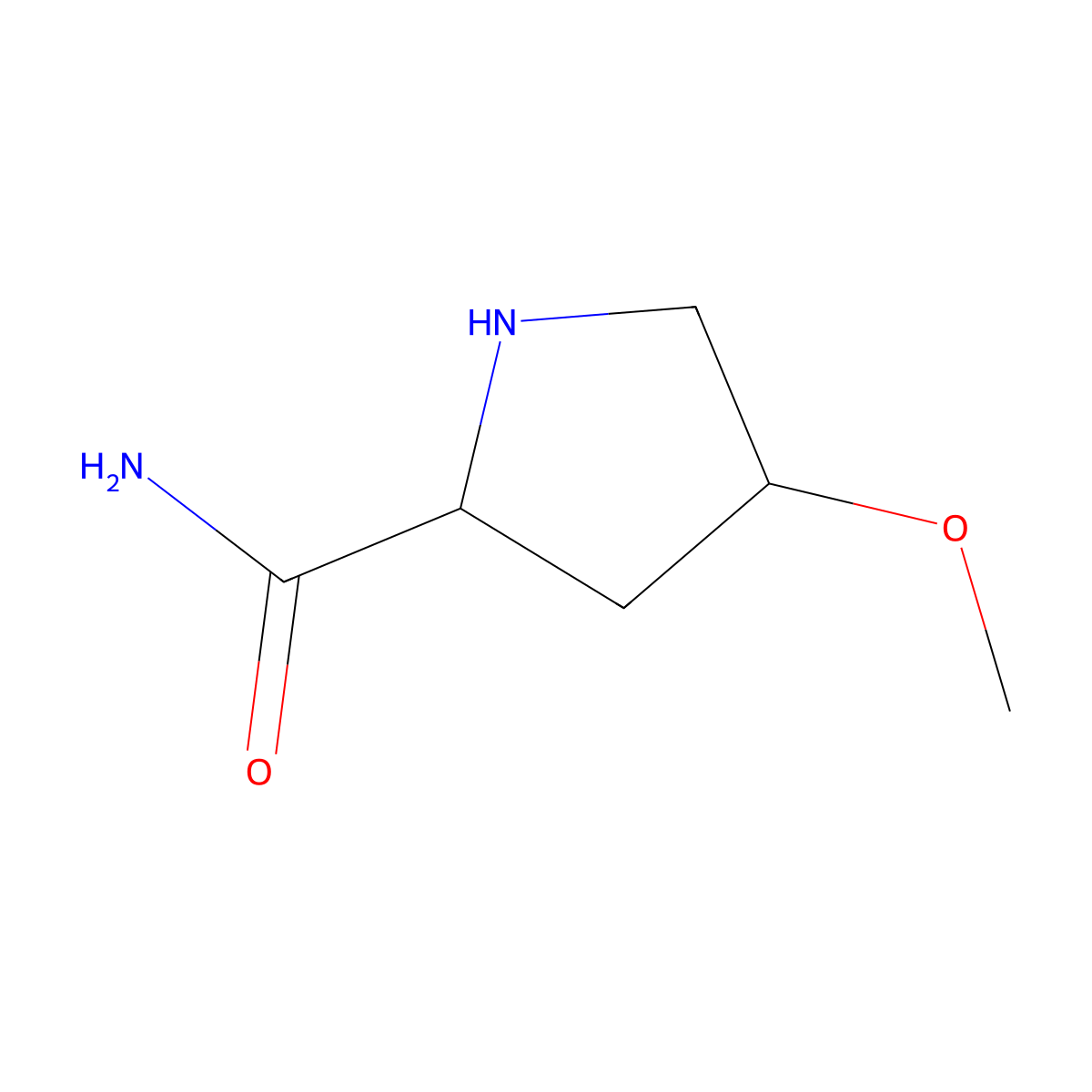 4-Methoxypyrrolidine-2-carboxamide molecular structure, CAS 1249248-31-4