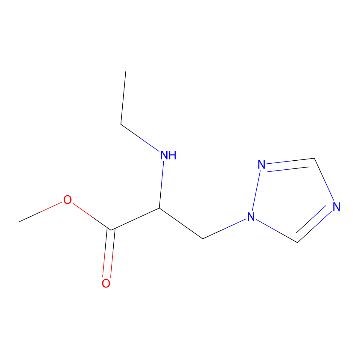 Methyl 2-(ethylamino)-3-(1h-1,2,4-triazol-1-yl)propanoate molecular structure, CAS 1249248-38-1