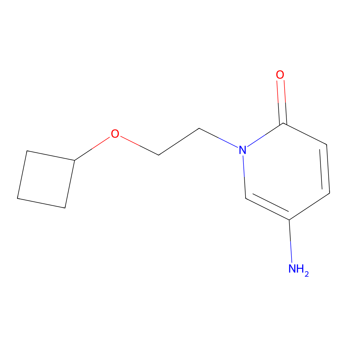 5-Amino-1-(2-cyclobutoxyethyl)pyridin-2(1h)-one molecular structure, CAS 1249252-40-1