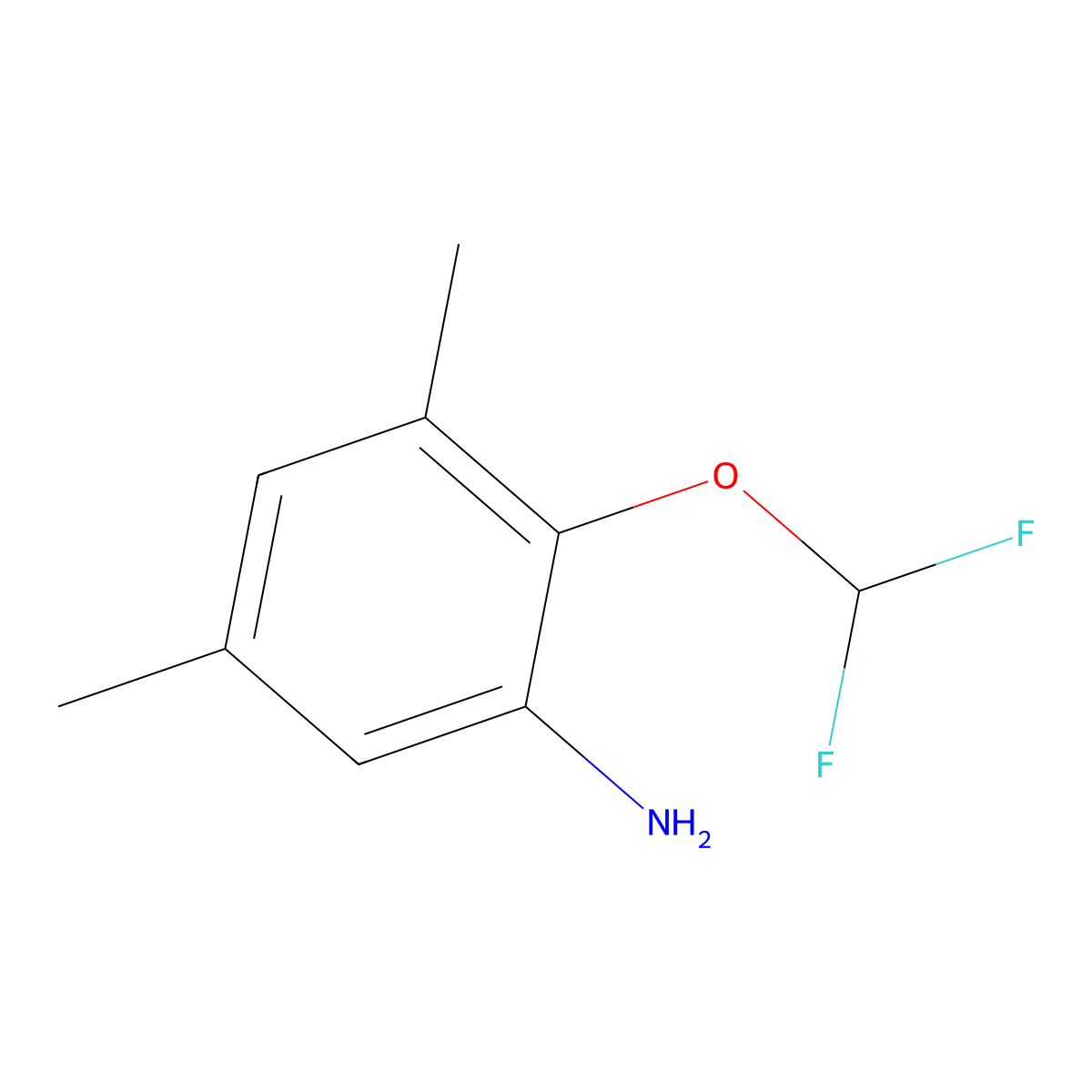 2-(Difluoromethoxy)-3,5-dimethylaniline molecular structure, CAS 1249253-31-3