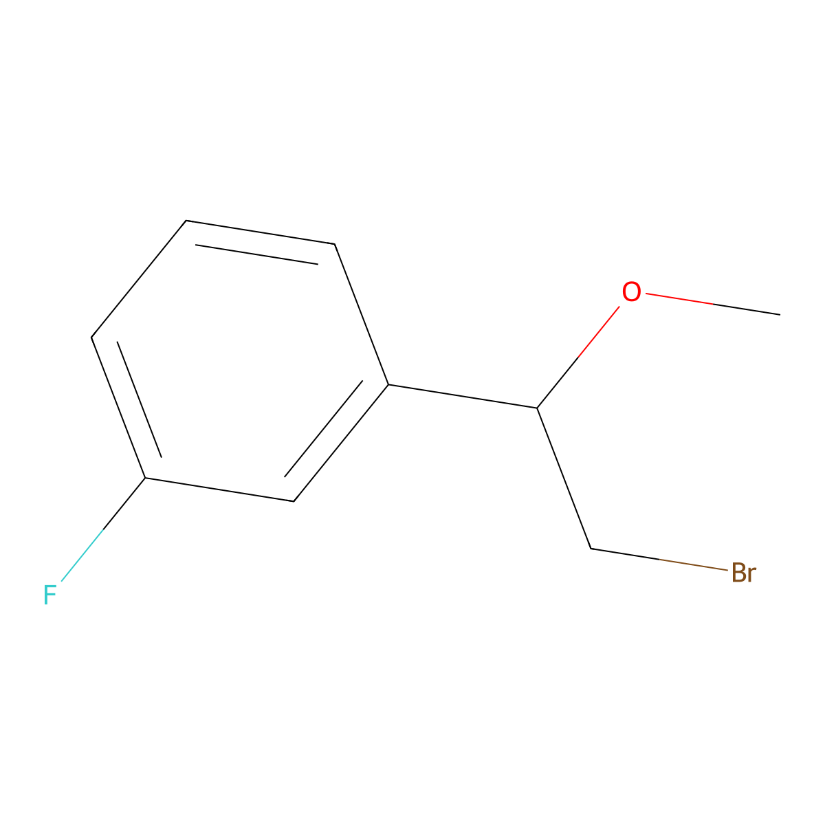 1-(2-Bromo-1-methoxyethyl)-3-fluorobenzene molecular structure, CAS 1249255-93-3