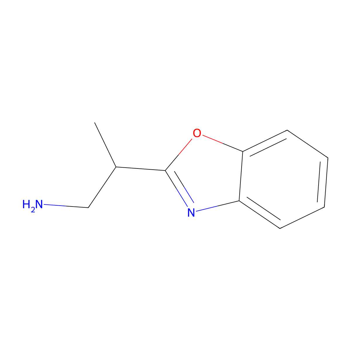2-(1,3-Benzoxazol-2-yl)propan-1-amine molecular structure, CAS 1249255-95-5